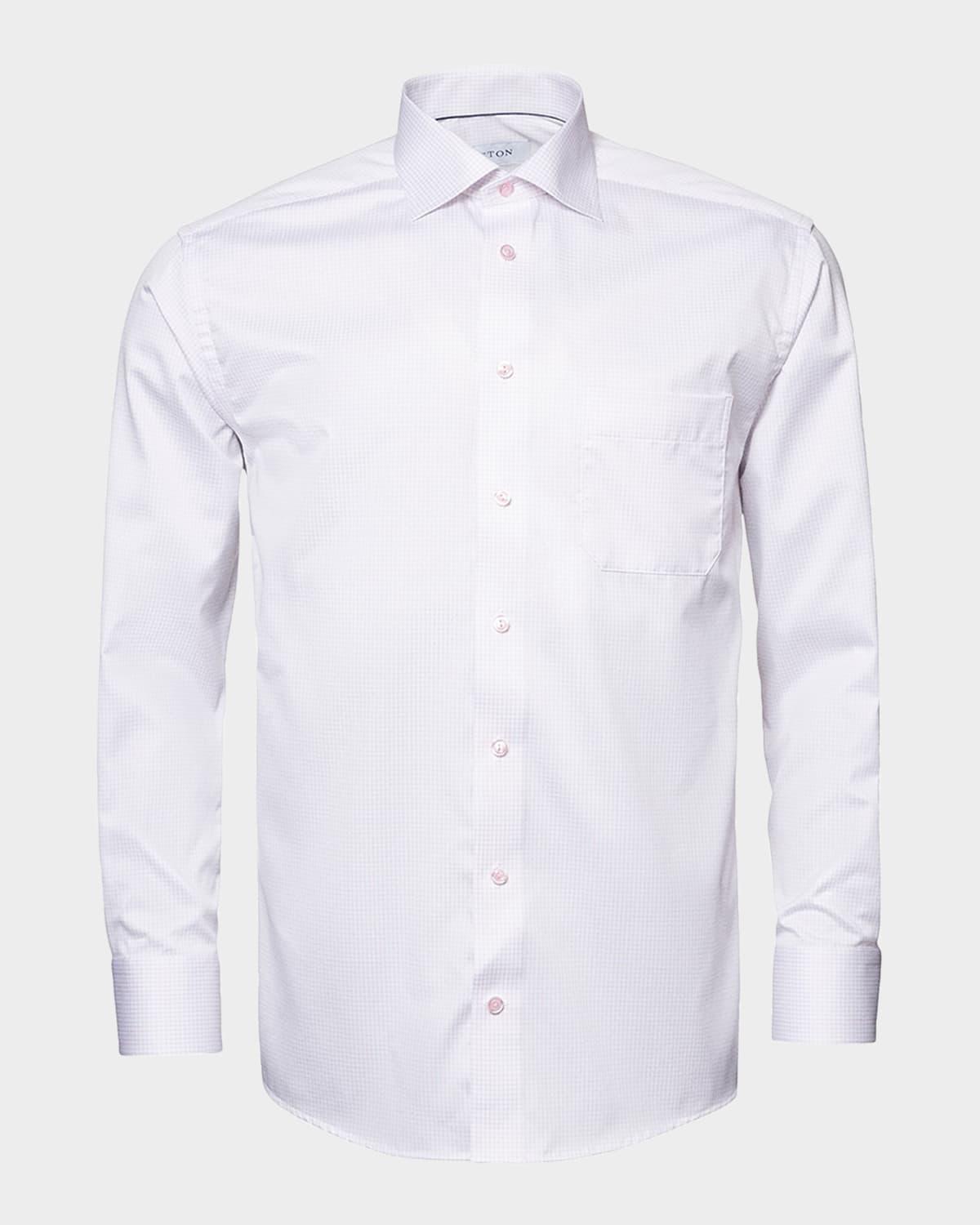 Men's Classic-Fit Grid Check Dress Shirt Product Image