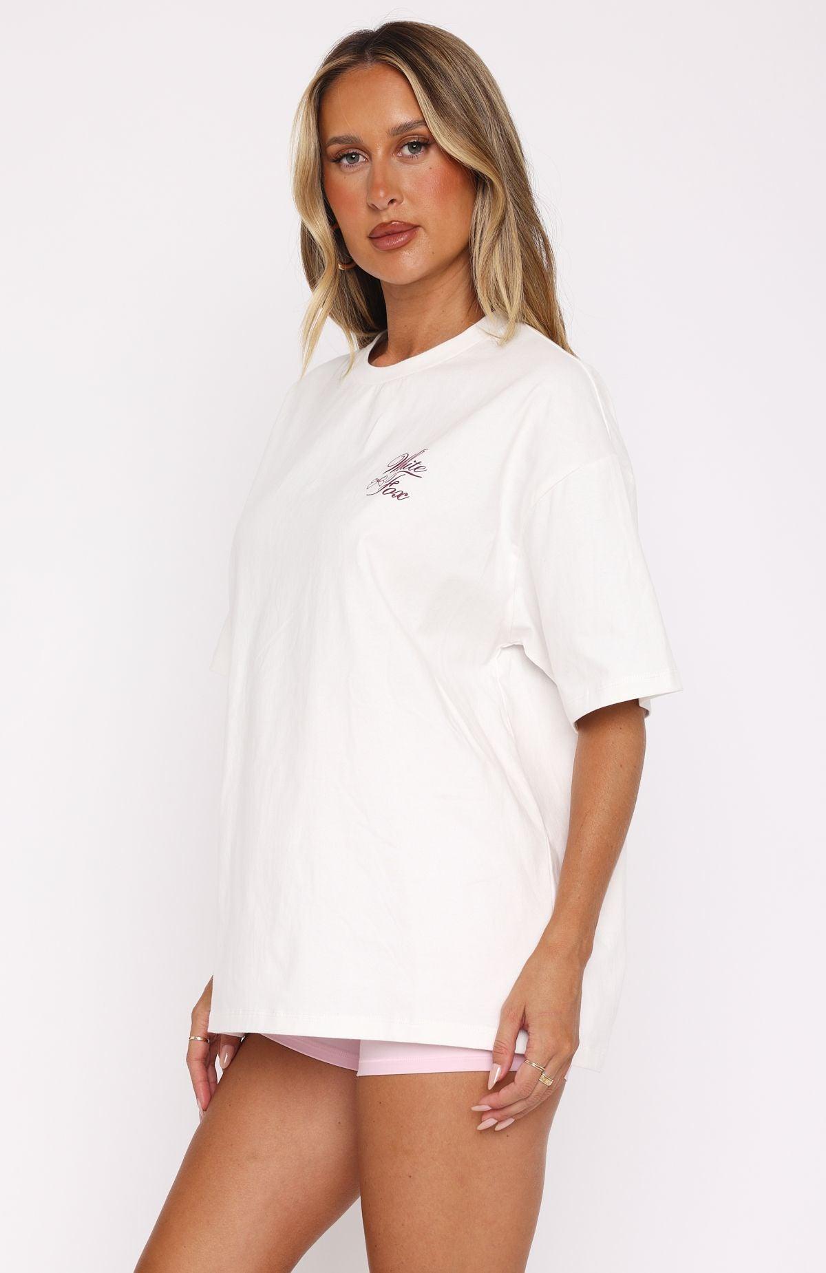 Pilates Princess Oversized Tee White Product Image