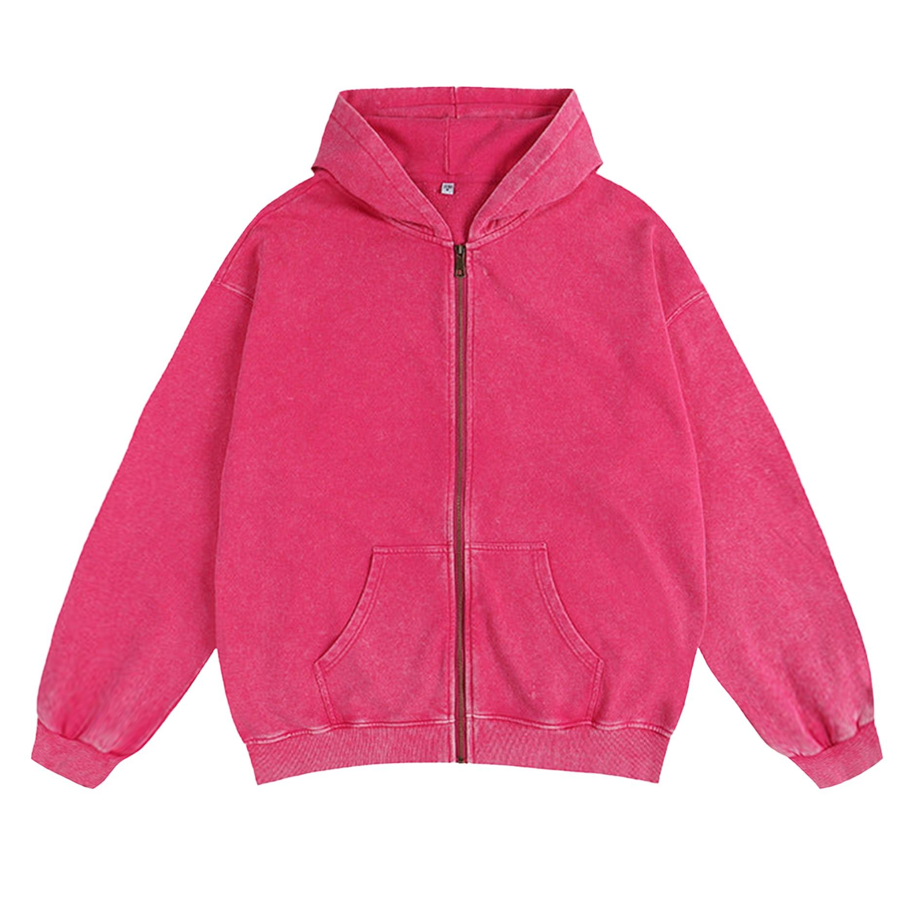Sopula Essential Washed Cotton Zip-Up Hoodie Product Image