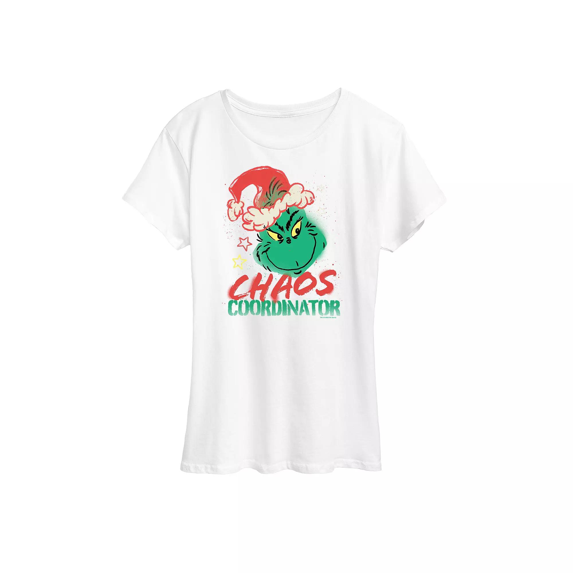 Women's Dr. Seuss The Grinch Chaos Coordinator Graphic Tee, Girl's,  Product Image