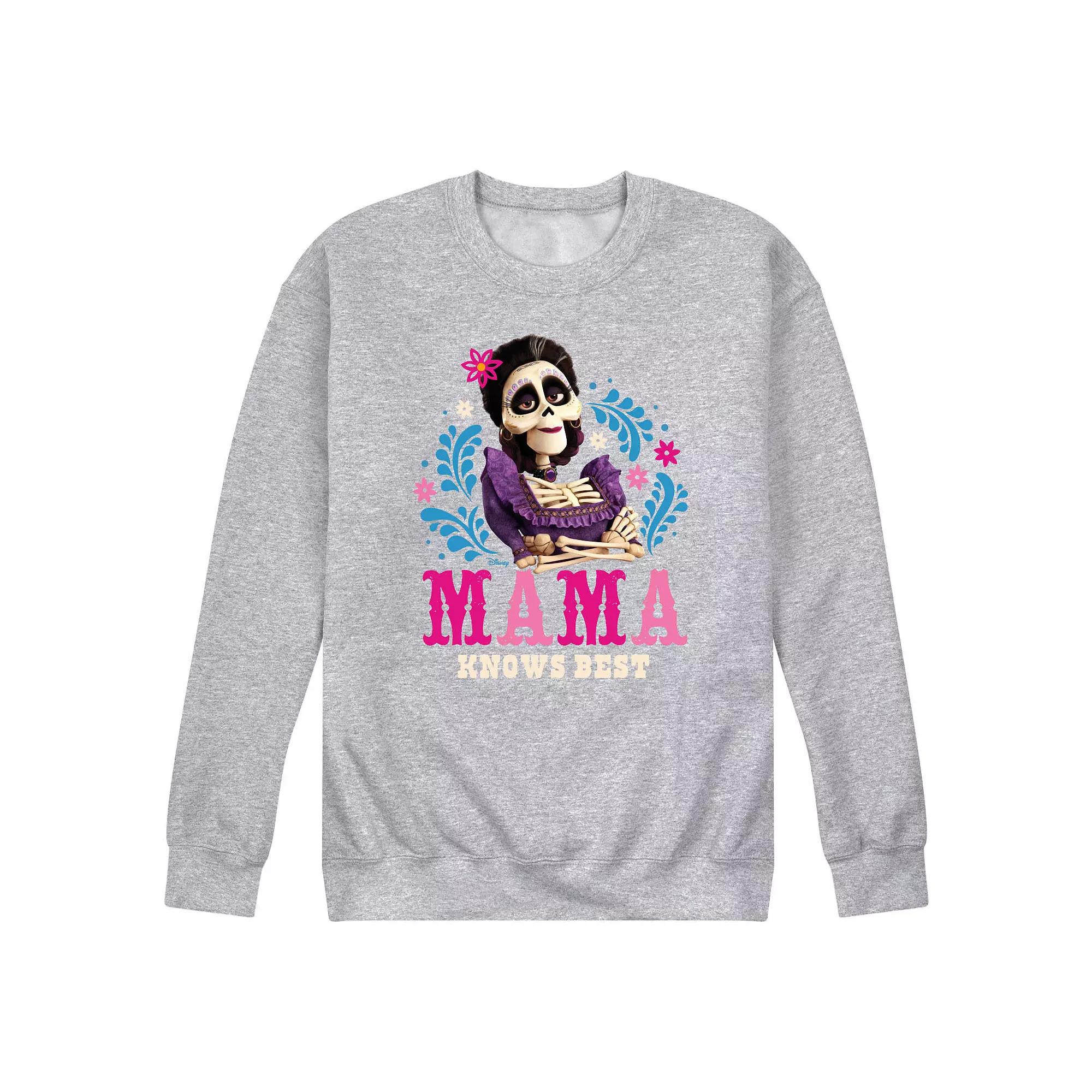 Disney / Pixar's Coco Imelda Men's Mama Knows Best Fleece Sweatshirt,  Product Image