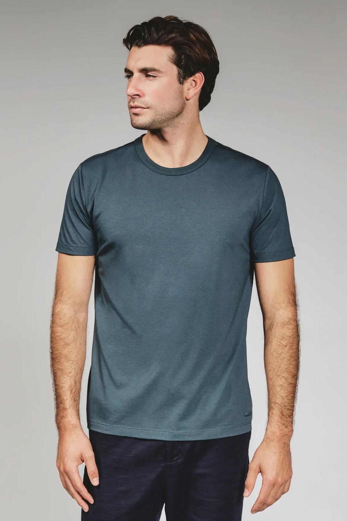 Modal  Crew Neck Tee- Petrol Navy Product Image