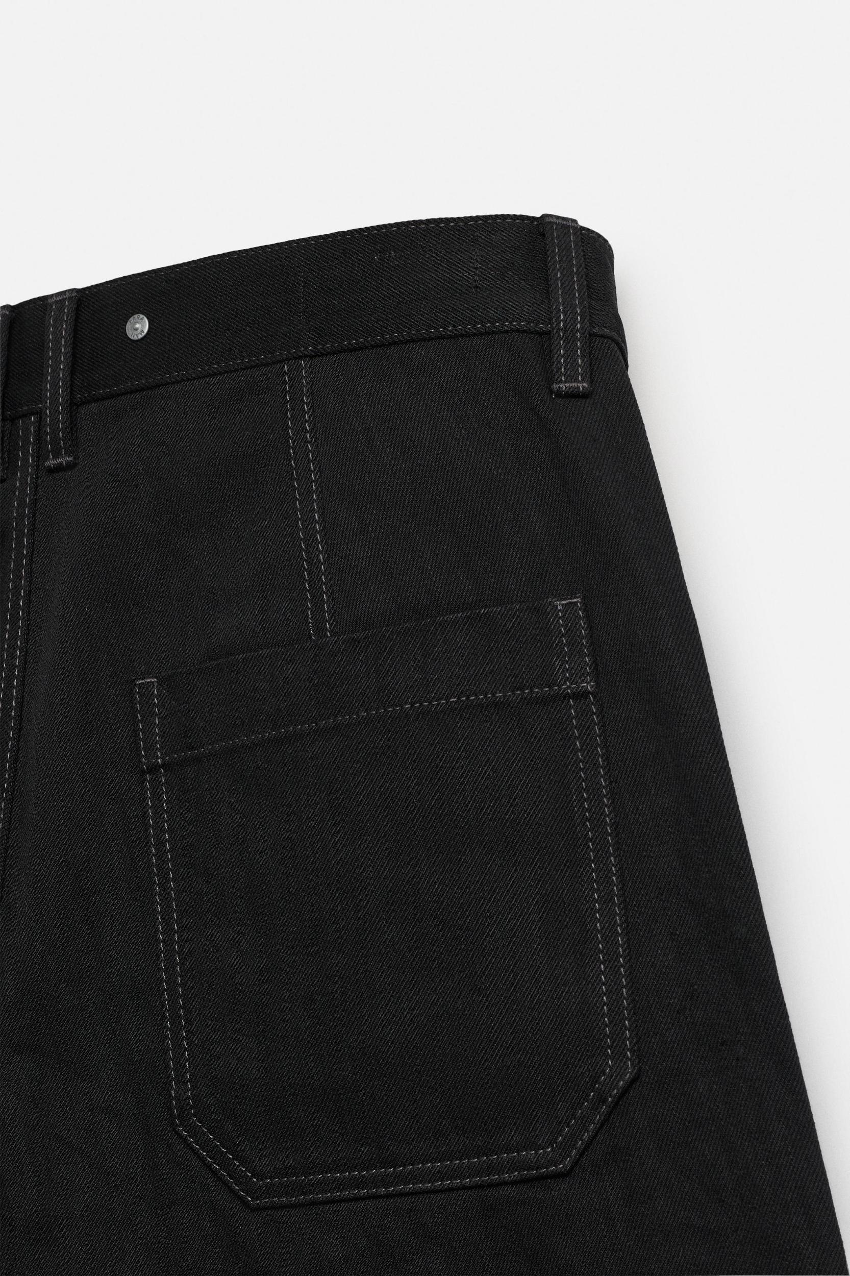 STITCHED BAGGY FIT DENIM SHORTS Product Image