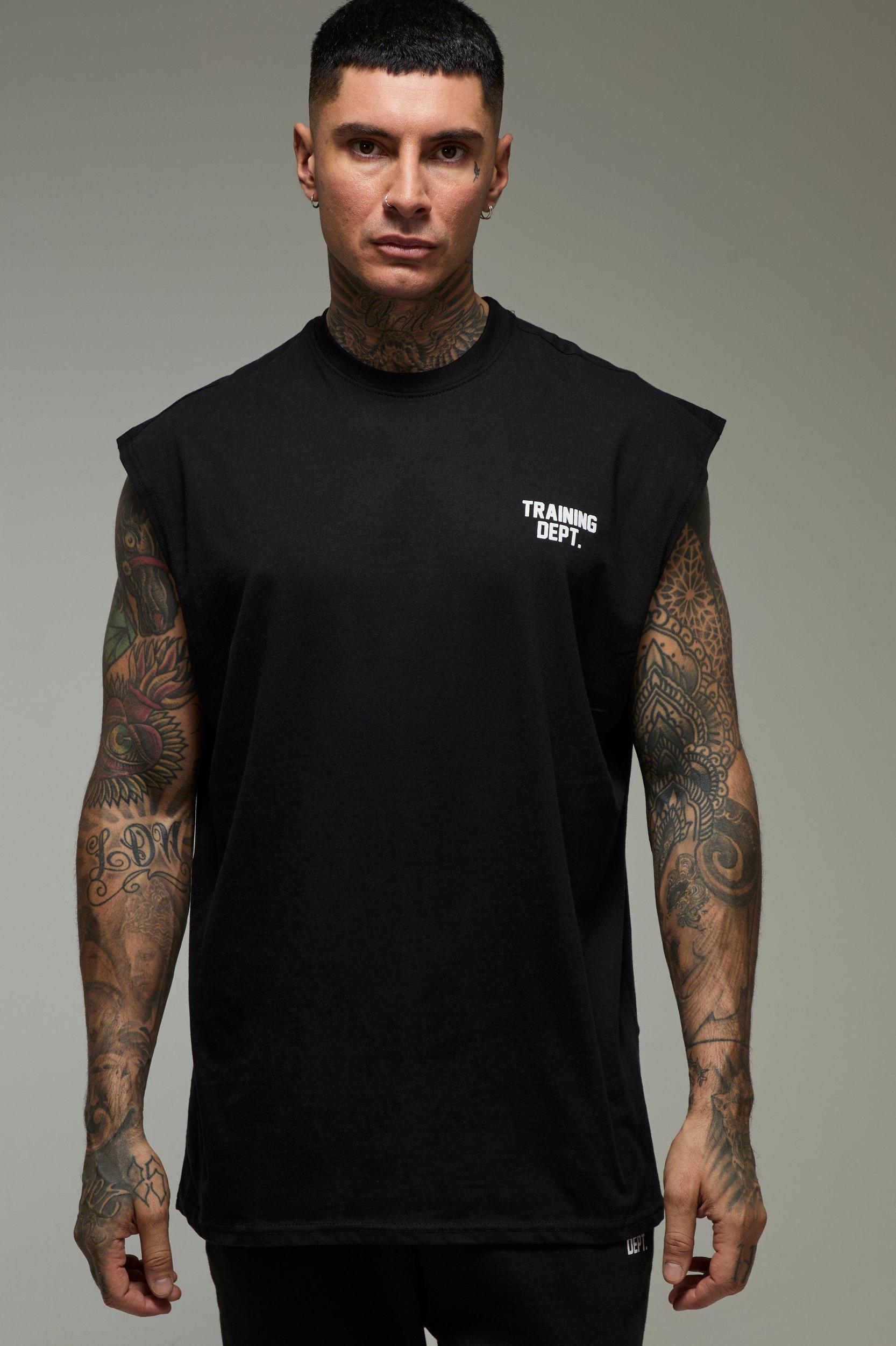 Tall Man Active Training Dept Oversized Tank | boohooMAN USA Product Image