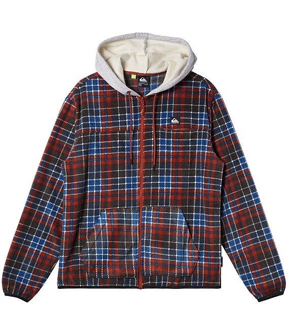 Quiksilver Surf Days Polar Fleece Plaid Hooded Jacket Product Image