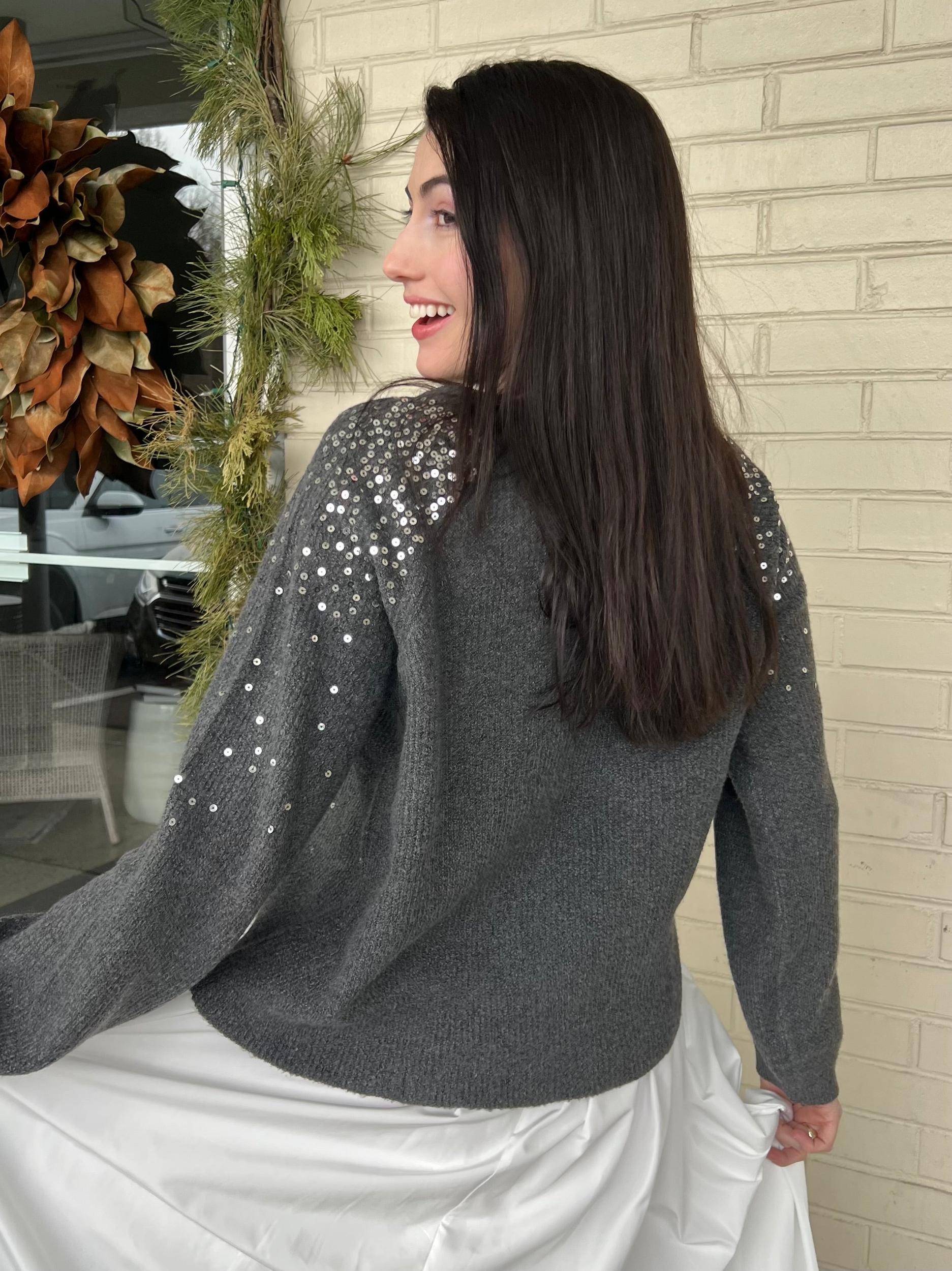 Sparks Fly Sequin Crewneck Sweater Product Image