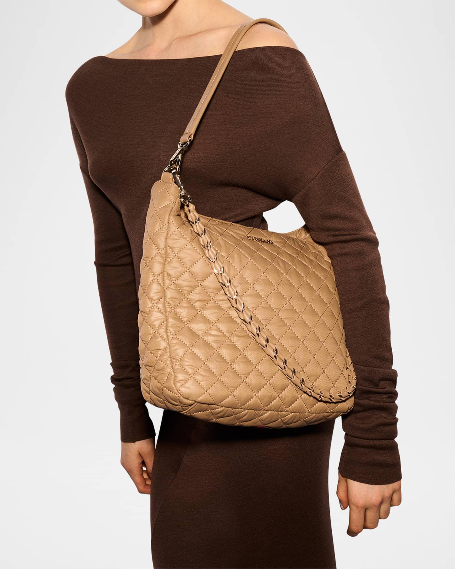 Crosby Quilted Nylon Hobo Bag Product Image