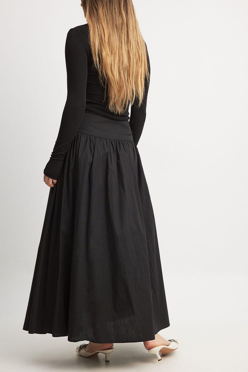 Gathered Maxi Cotton Skirt Product Image