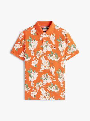 Regular Fit Tropical Floral Print Polo Product Image