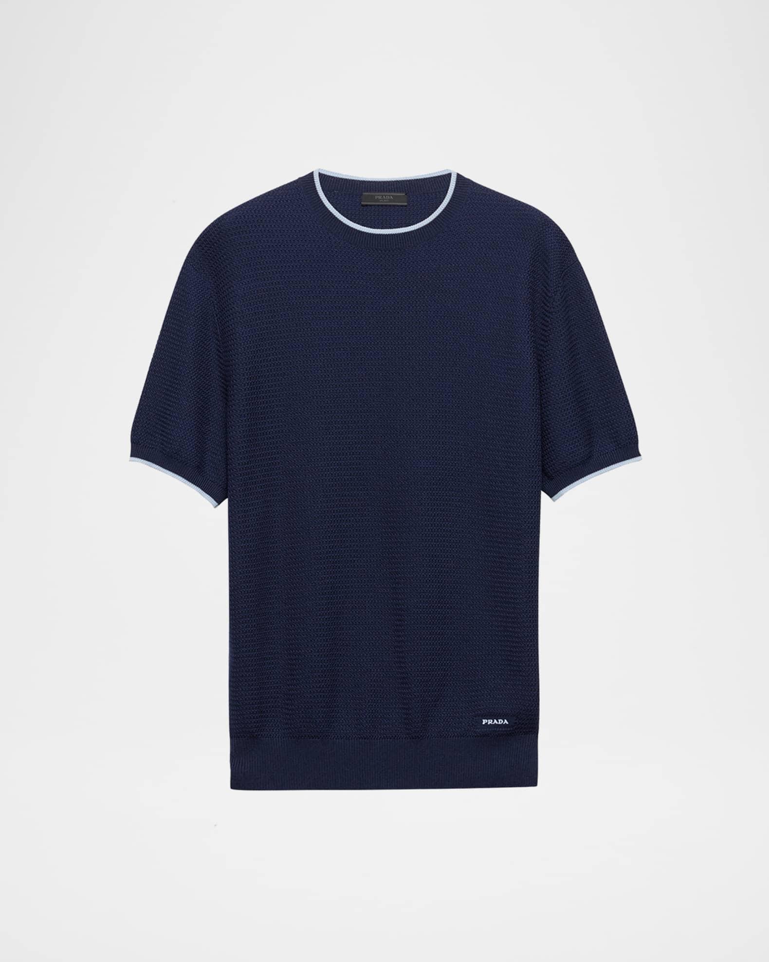 Men's Silk-Cotton Mesh Sweater Product Image