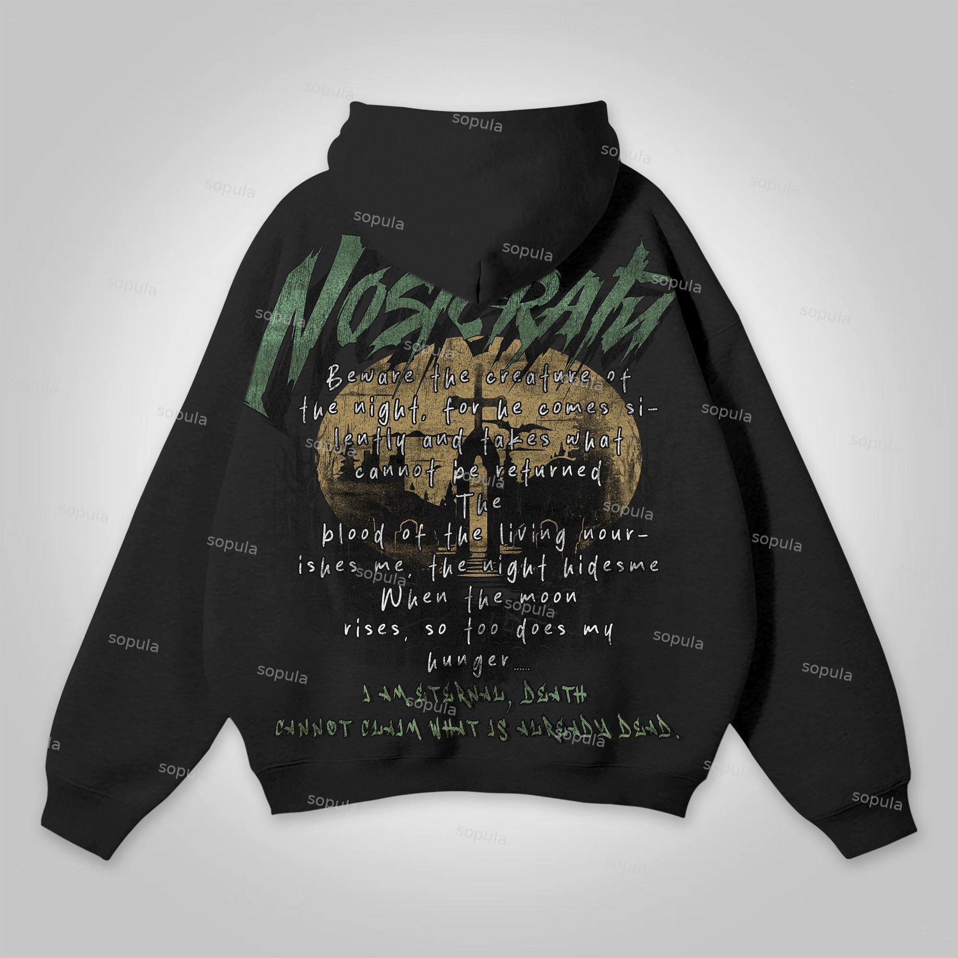 Sopula Vampire Nosfera Character Retro Graphic Hoodie Product Image