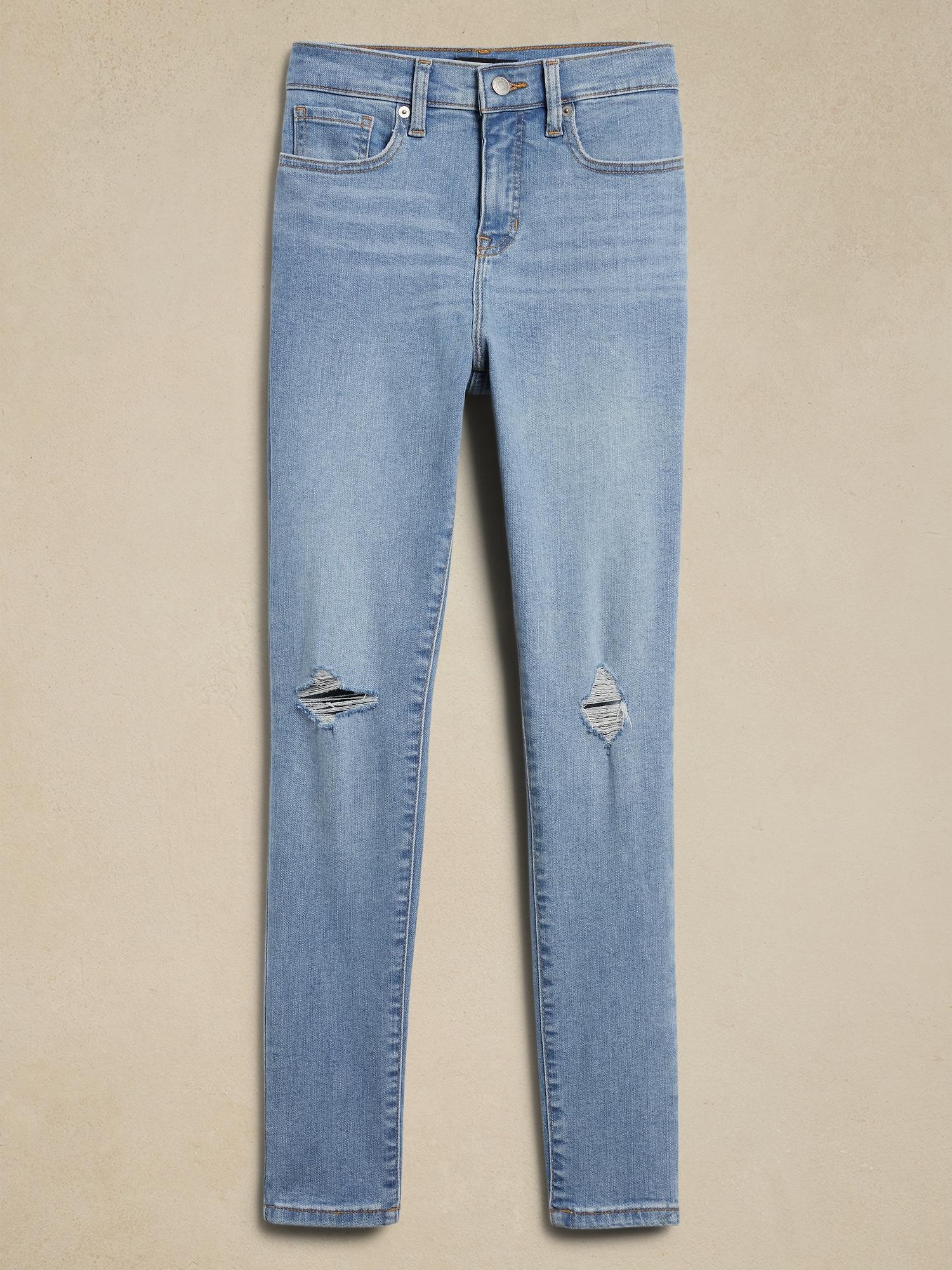 High-Rise Skinny Destructed Jean Product Image