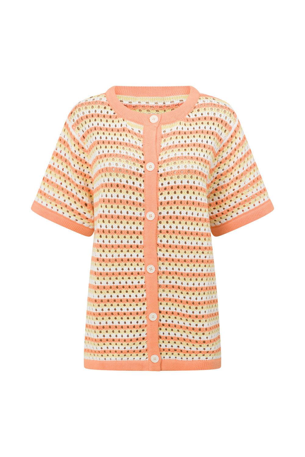 Chantel Knit Shorts - Orange Product Image