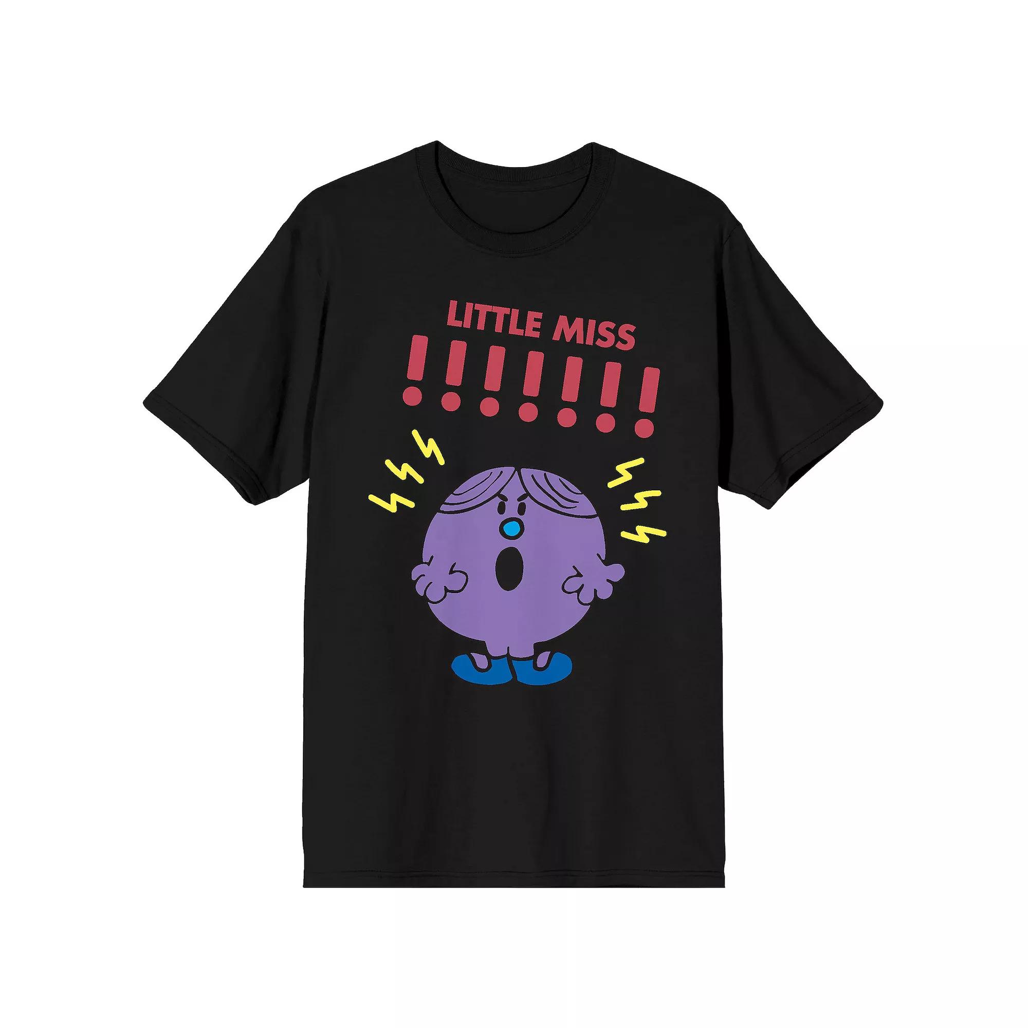 Juniors' Mr. Man And Little Miss Exclamation Short Sleeve Graphic Tee, Girl's,  Product Image