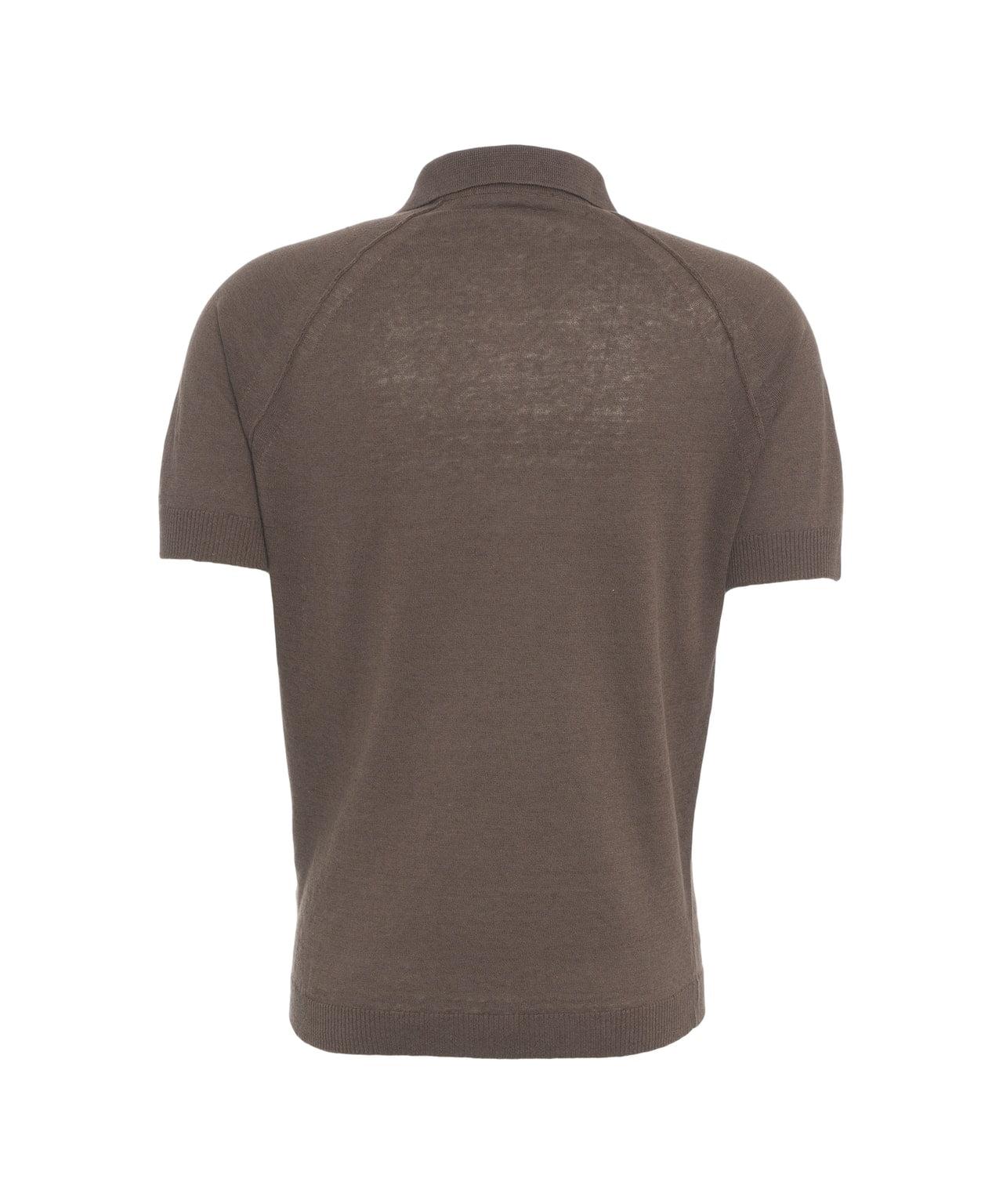 Linen blend polo shirt Product Image