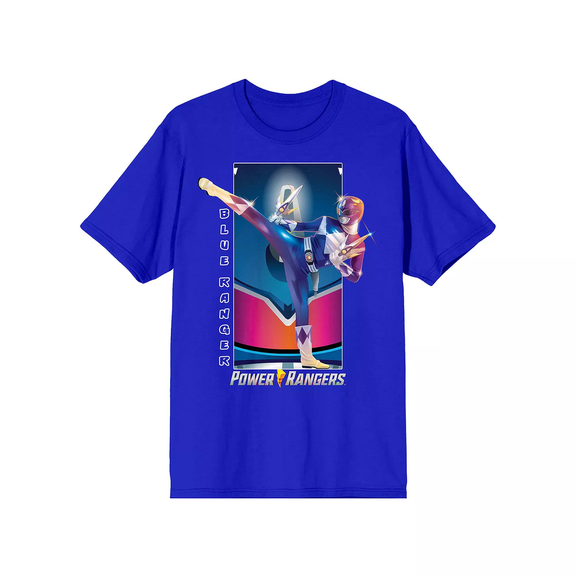 Men's Power Rangers Blue Ranger Short Sleeve Graphic T-Shirt,  Product Image