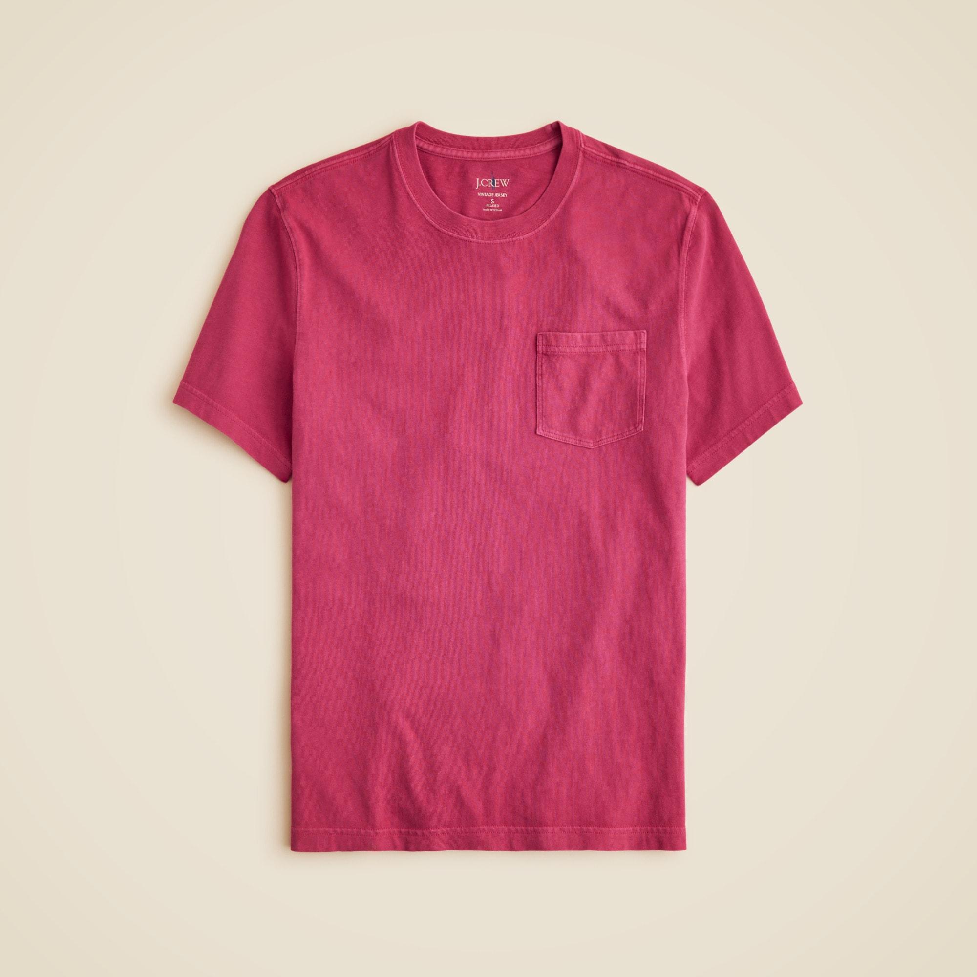 Vintage-wash cotton pocket T-shirt Product Image
