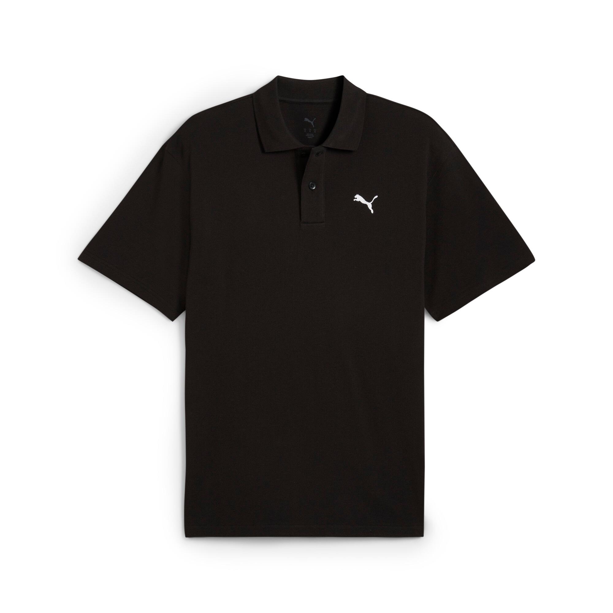 PUMA Wardrobe Essentials Men's Relaxed Pique Polo Shirt Product Image