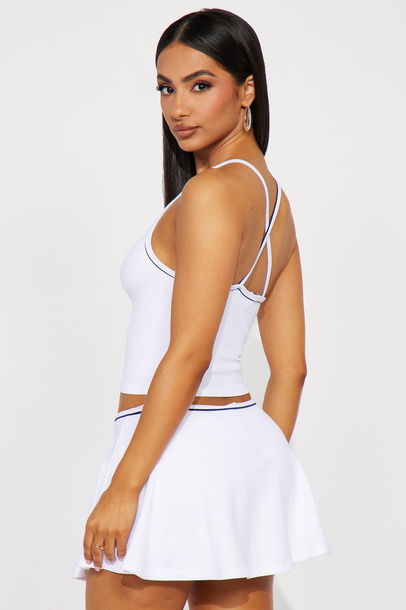 Serena Sporty Skirt Set - White Product Image