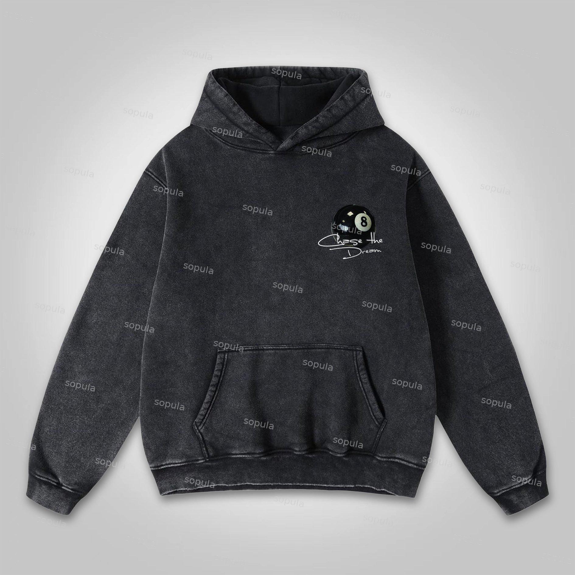 Sopula Chase The Dream Vintage Billiards Graphic Washed Hoodie Product Image