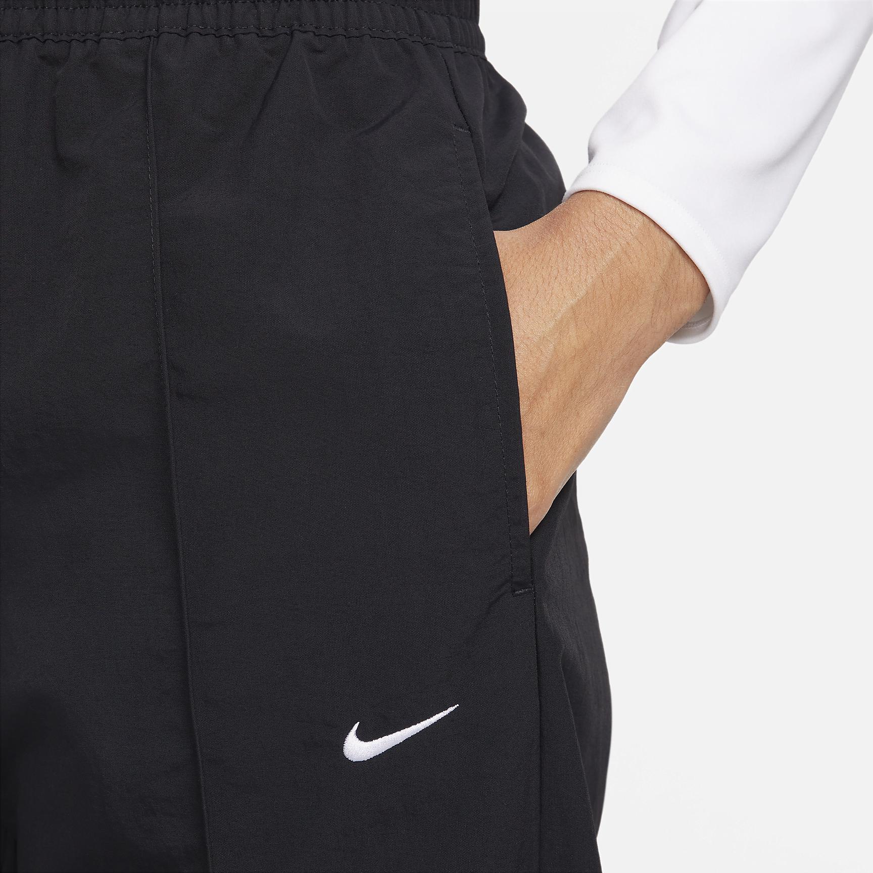 Nike Womens Nike Trend Woven Mid Rise Pants - Womens Black/White Product Image