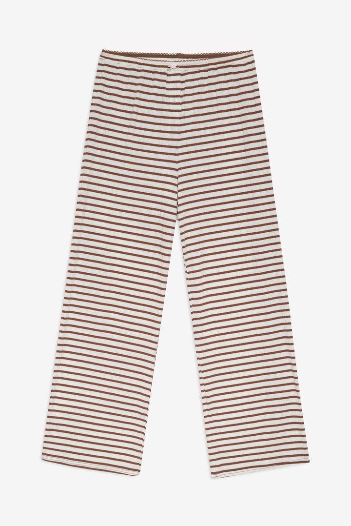 Bella Wide Leg Pant — Brown Product Image
