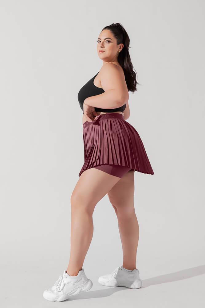 Ace ‘em Pleated Skort - Desert Rose Product Image