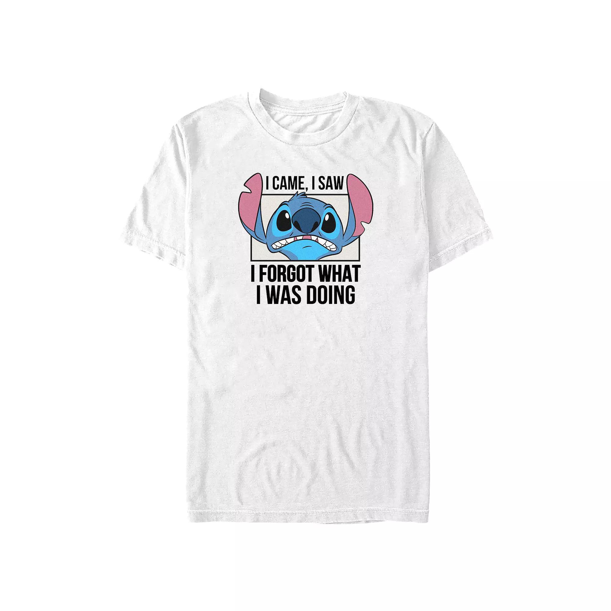Disney's Lilo & Stitch Forgetful Stitch Big & Tall Graphic Tee, Men's, Size: 3XL Tall, White Product Image