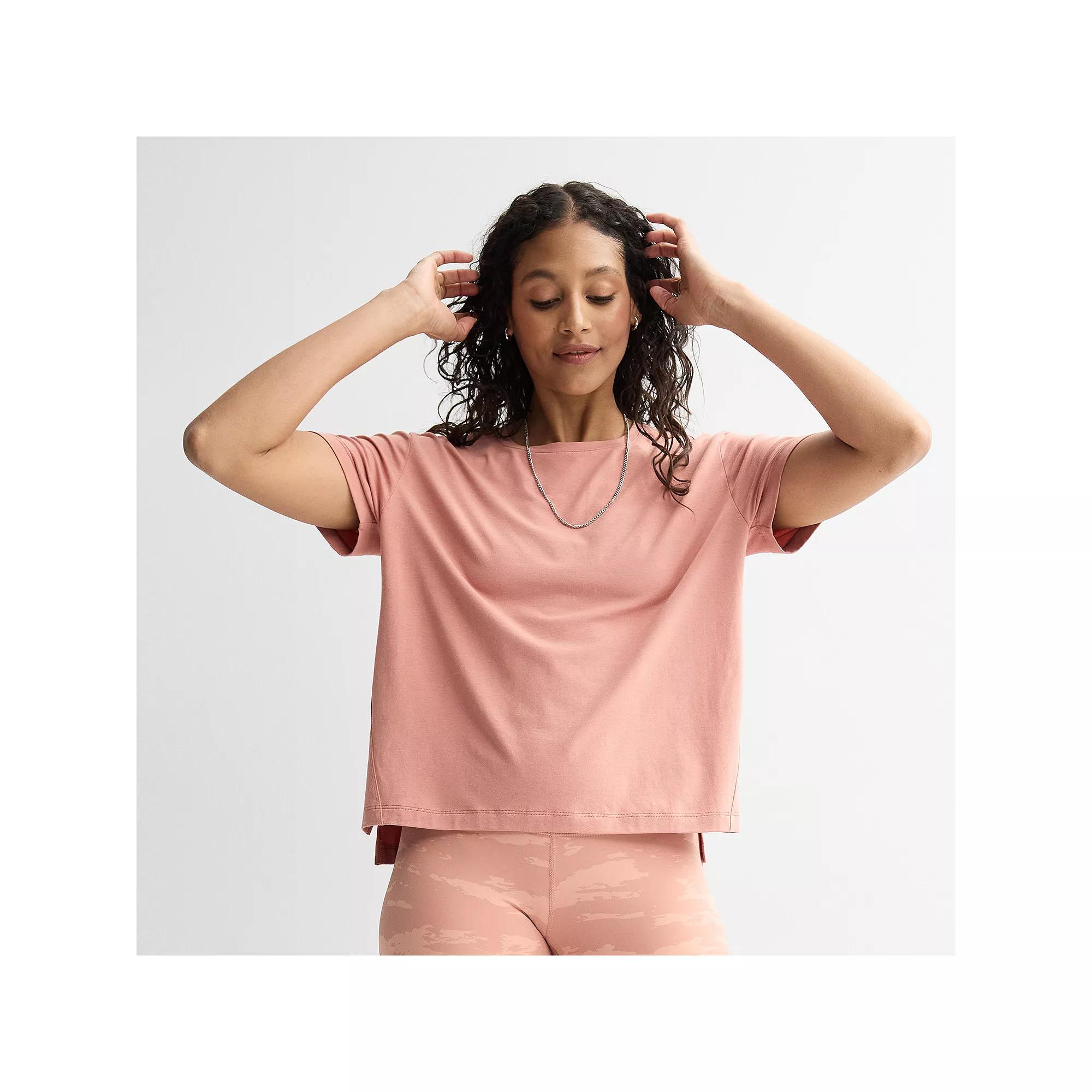Women's FLX Easy Restore Short Sleeve T-Shirt, Size: XL, Pink Foundation Product Image