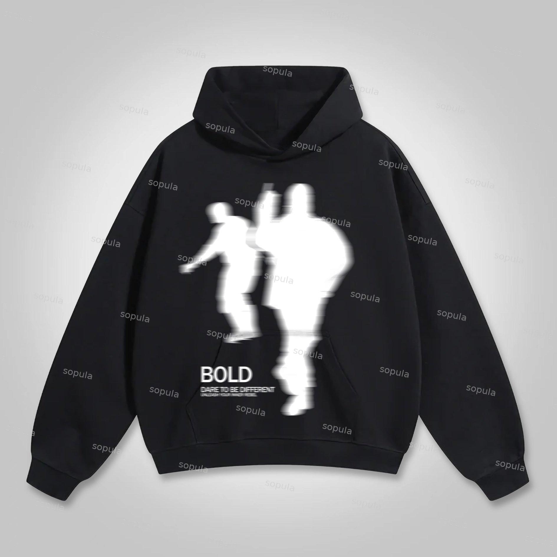 Sopula Vintage Street Portrait Graphic Print Hoodie Product Image