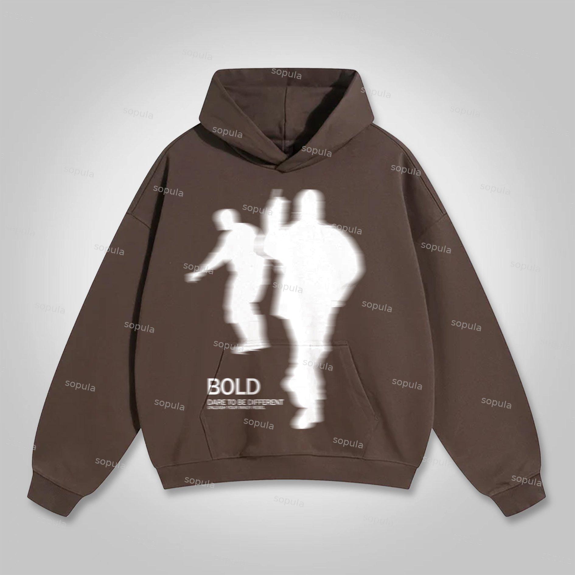Sopula Vintage Street Portrait Graphic Print Hoodie Product Image