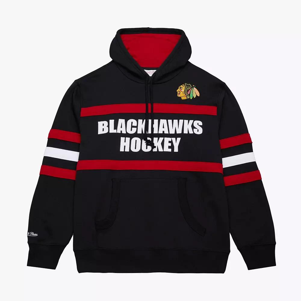 Men's Mitchell & Ness Black Chicago Blackhawks Head Coach Slogan Pullover Hoodie,  Product Image