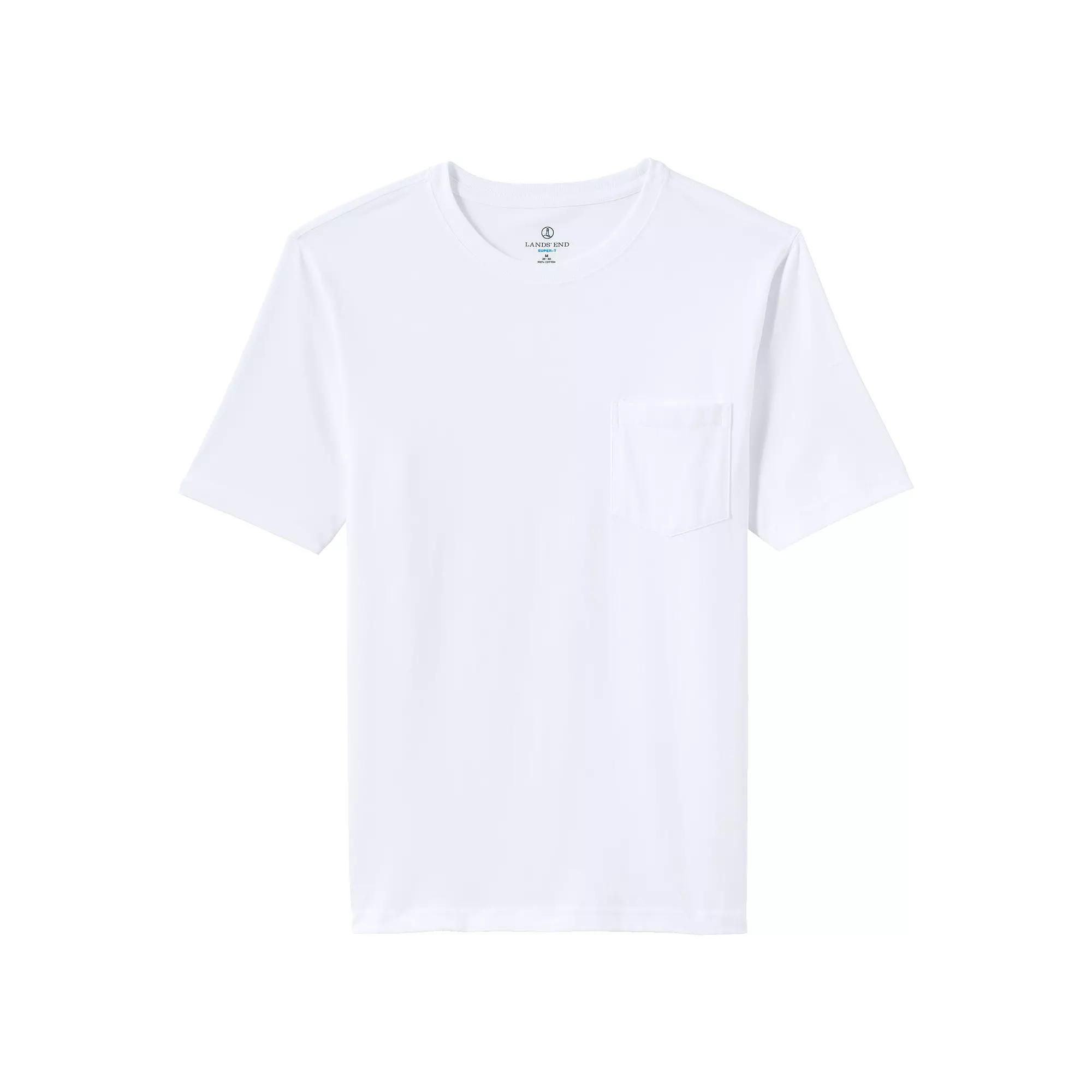 Men's Land's End Super-T Short Sleeve T-Shirt with Pocket,  Product Image