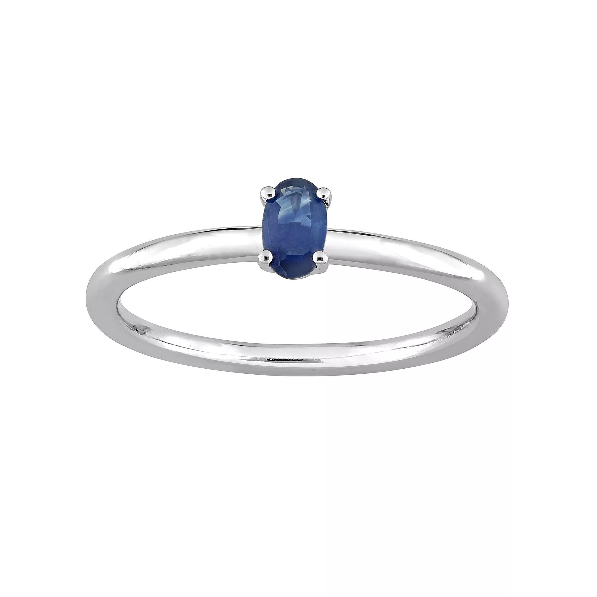 Stella Grace 10k White Gold Sapphire Stackable Ring, Women's, Size: 9.50 Product Image