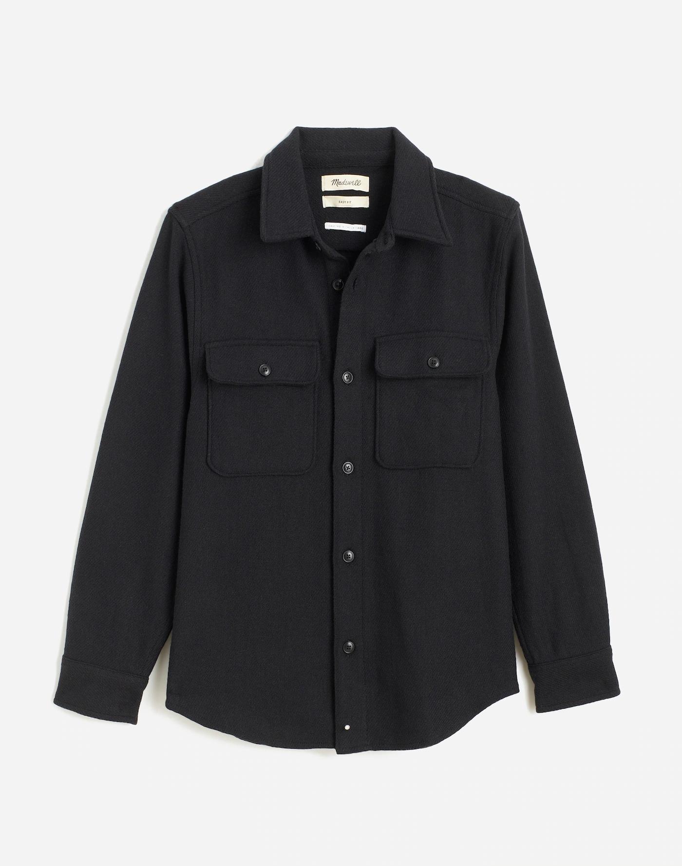 Brushed Easy Shirt-Jacket in Italian Fabric Product Image