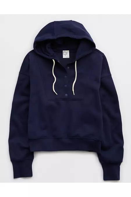OFFLINE By Aerie Cloud Fleece Snap Front Hoodie Women's Product Image