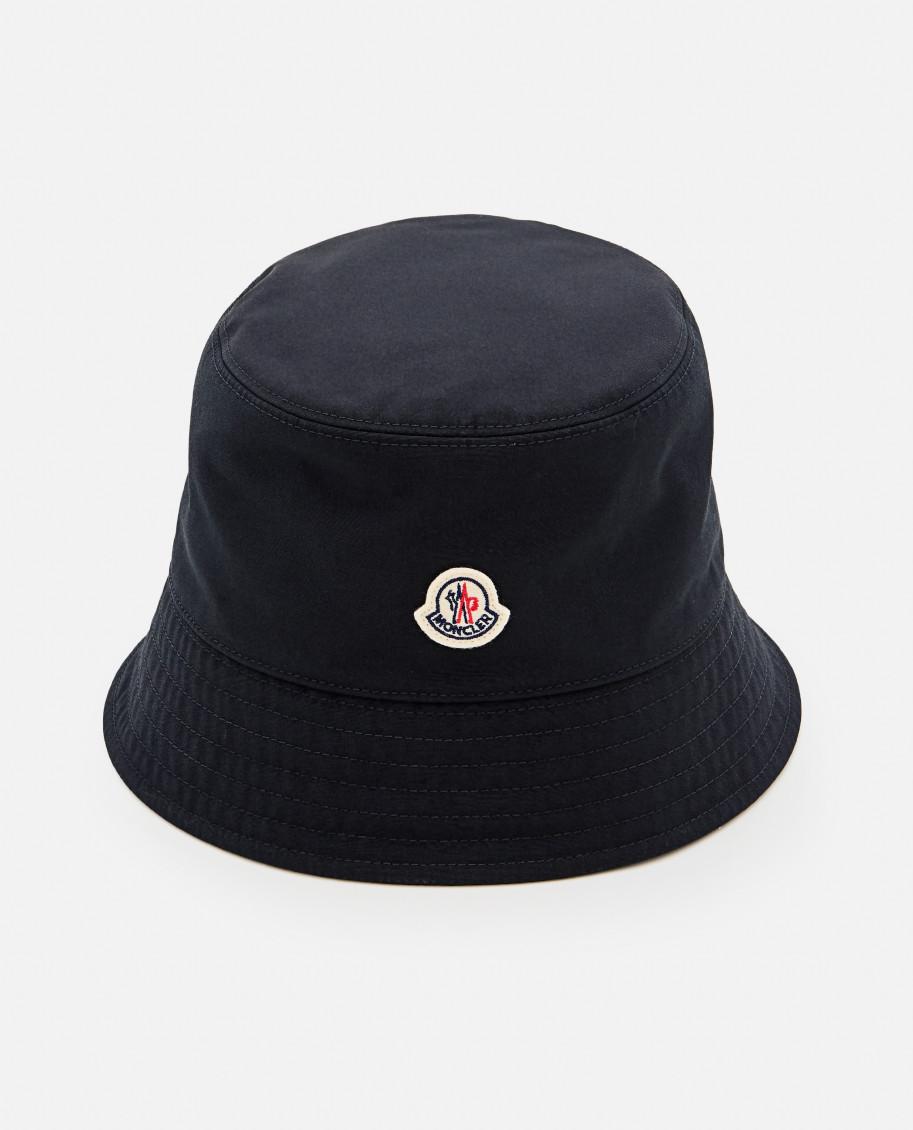 MONCLER Logo Patch Bucket Hat In Black Product Image