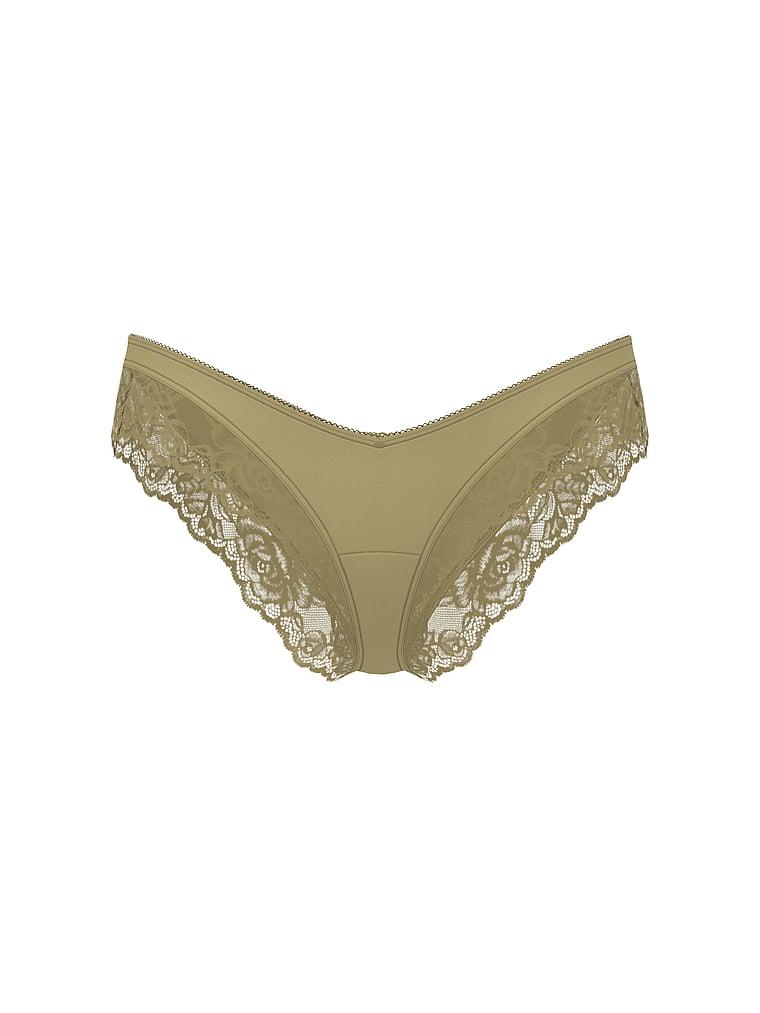 Rose Lace-Trim High-Leg Cheeky Panty Product Image
