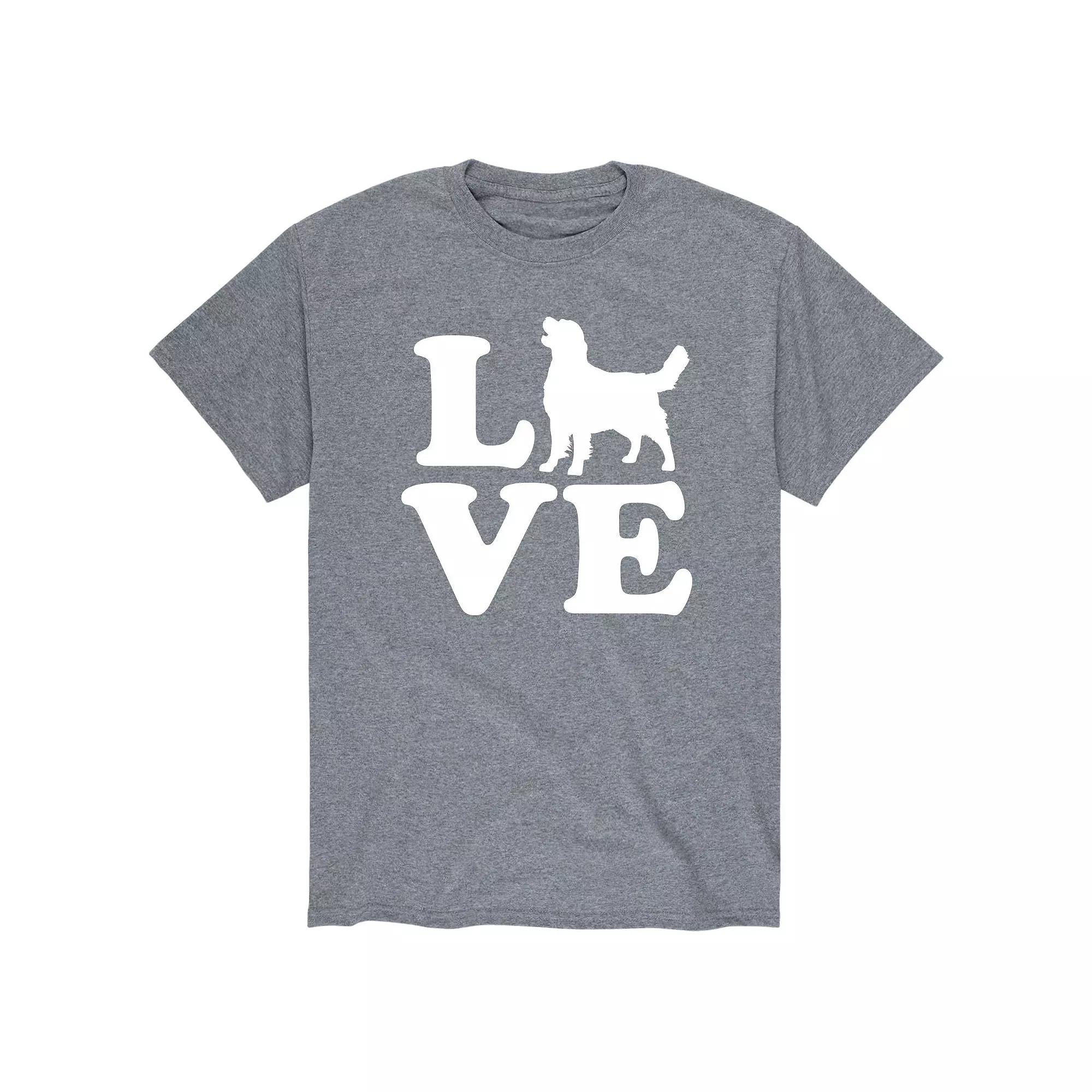 Men's Love Golden Retriever Tee,  Product Image
