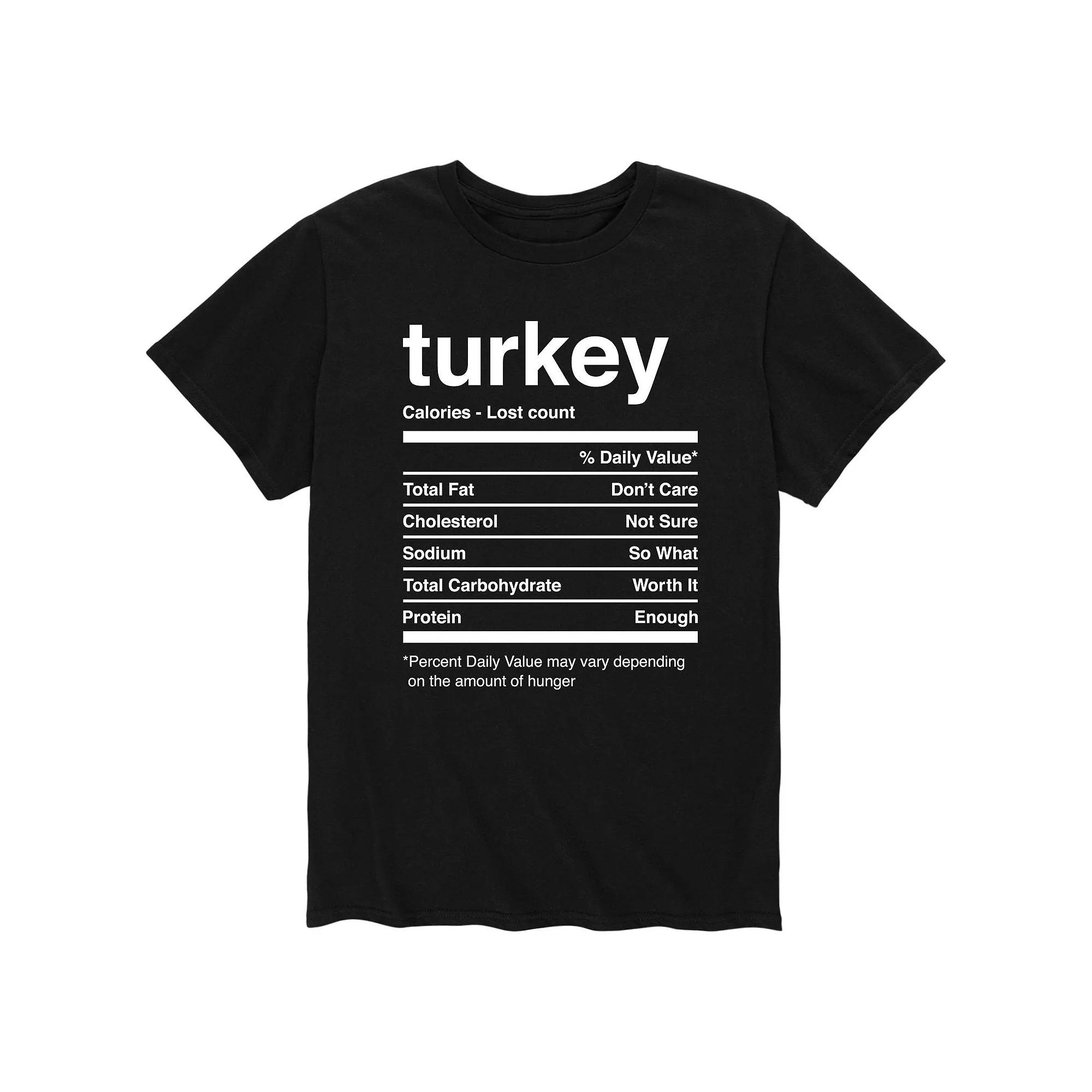 Men's Turkey Nutrition Facts Tee,  Product Image