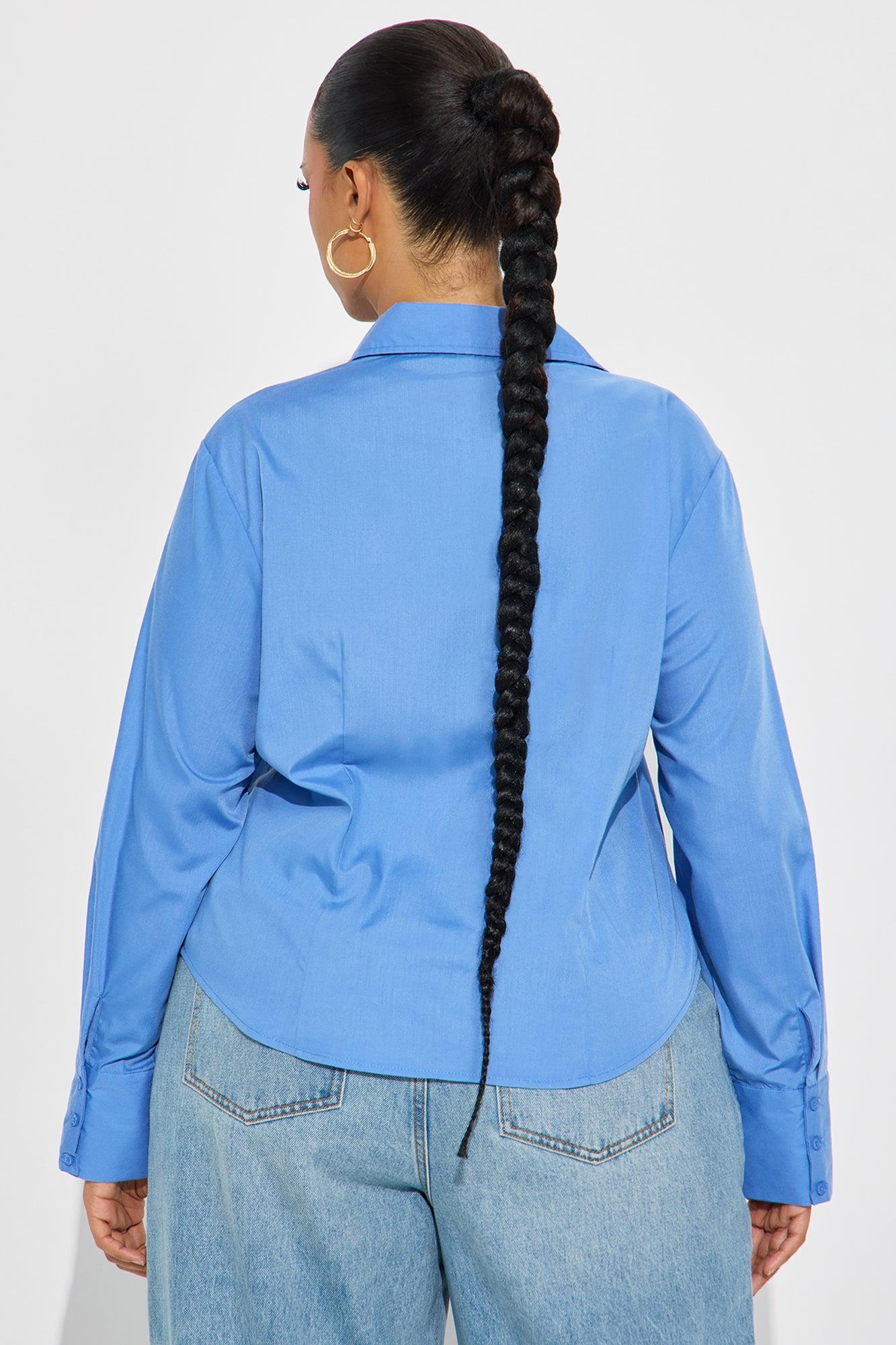 Lily Poplin Shirt - Blue Female Product Image