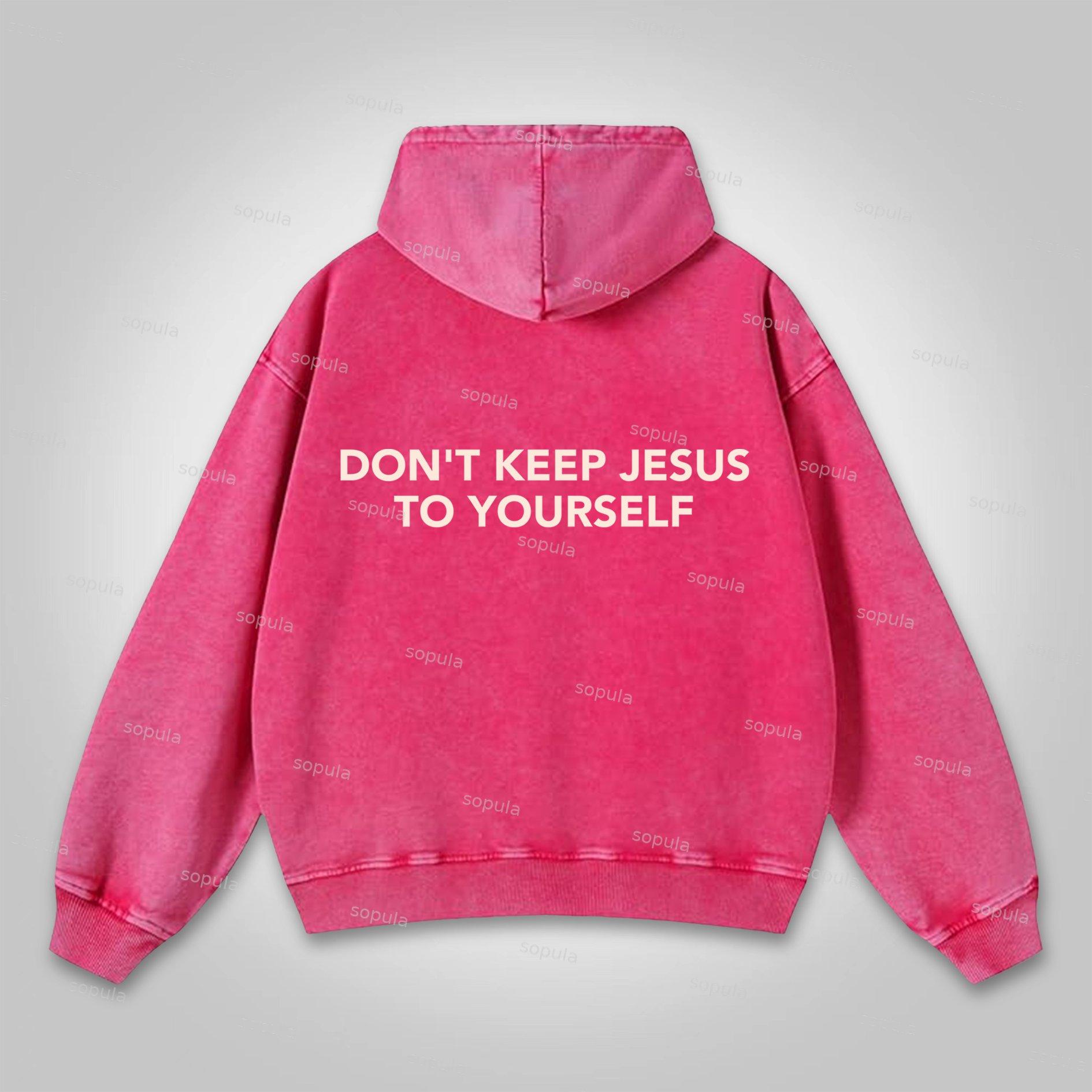 Sopula Jesus Passport Graphic Washed Hoodie Product Image