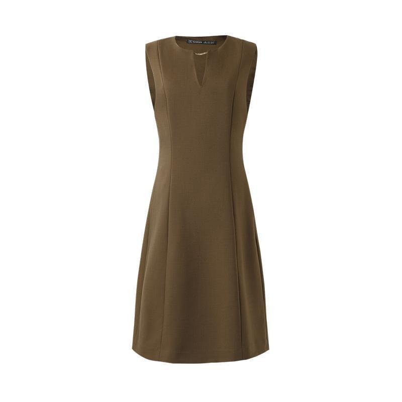 Double Layer Worsted Woolen Vest Dress Product Image