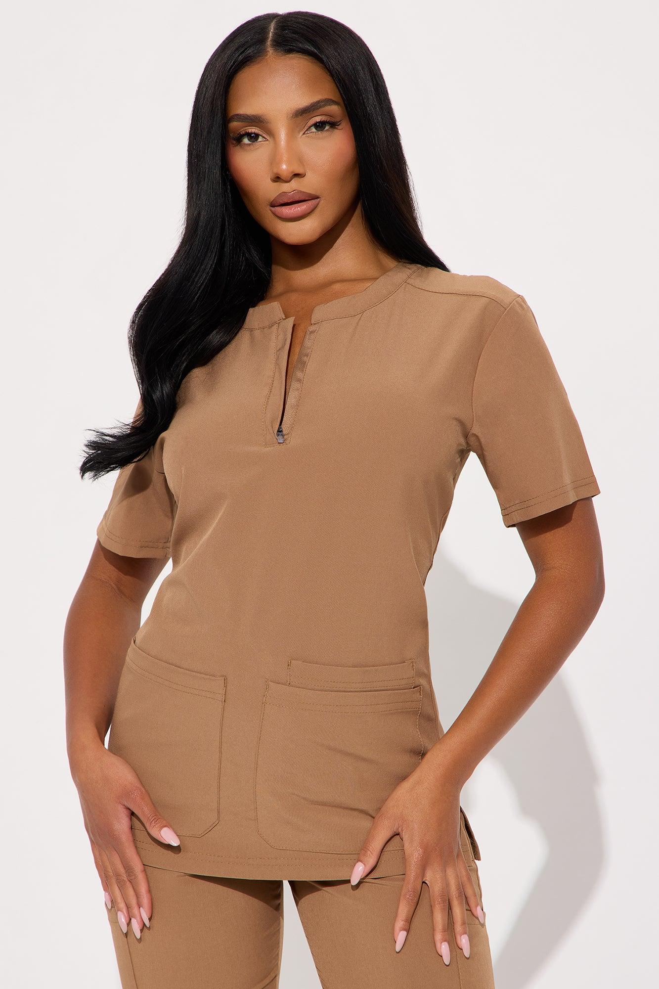 Daily Clock In 4 Way Stretch Uniform Scrub Jogger Set - Chocolate Product Image