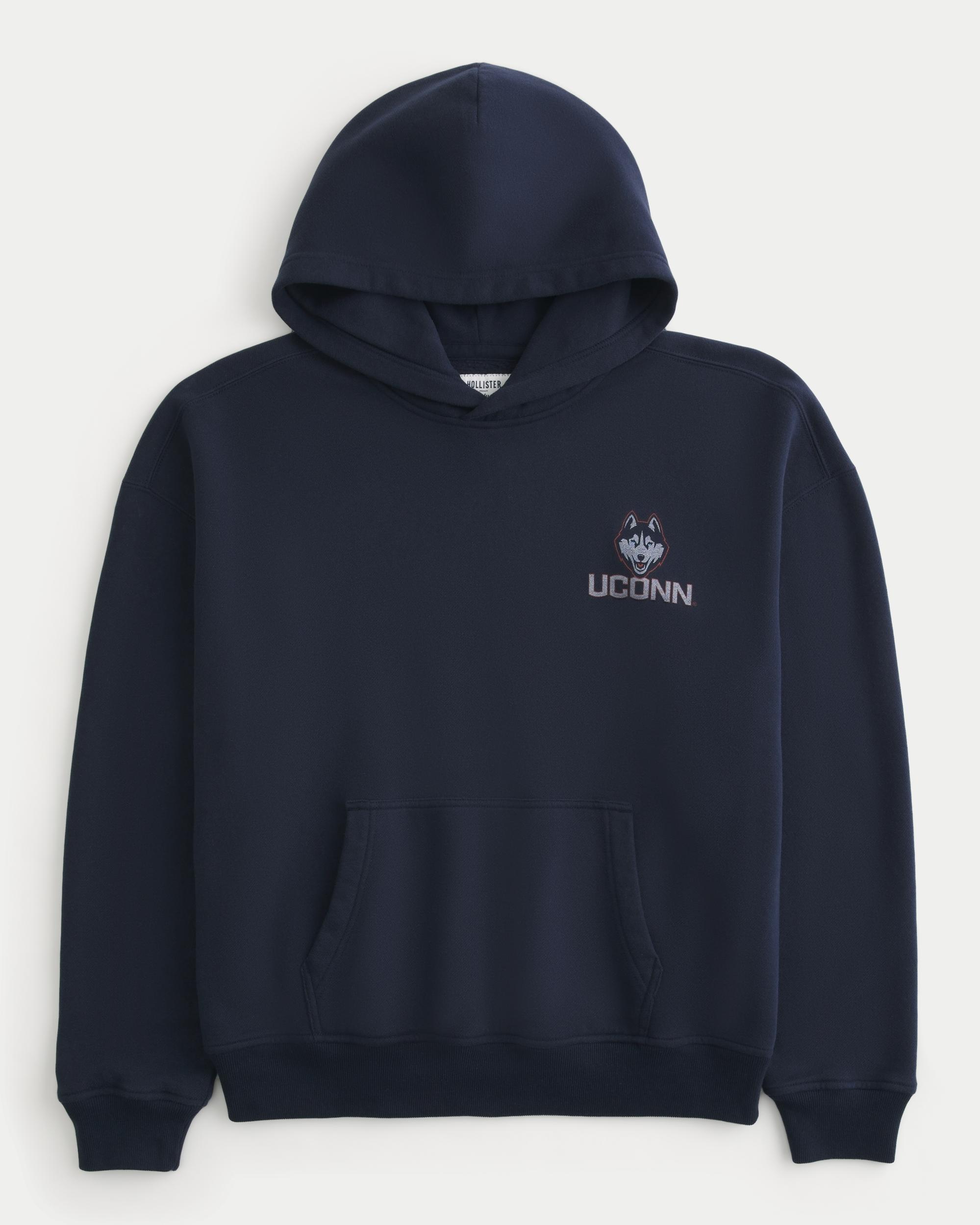 Boxy UConn Graphic Hoodie Product Image