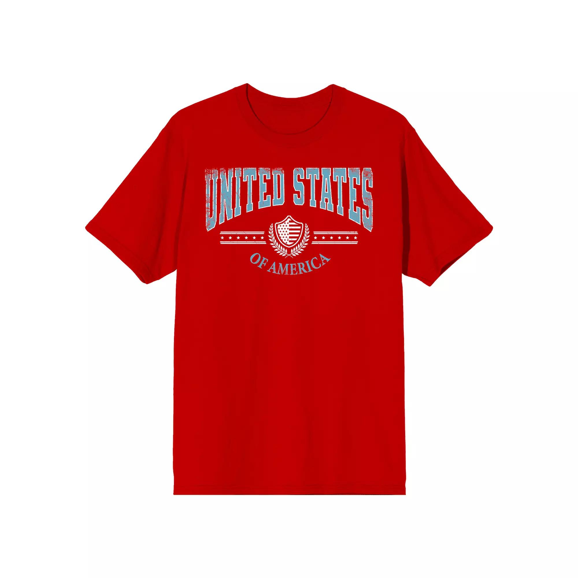 Men's American USA Crest Graphic Tee,  Product Image