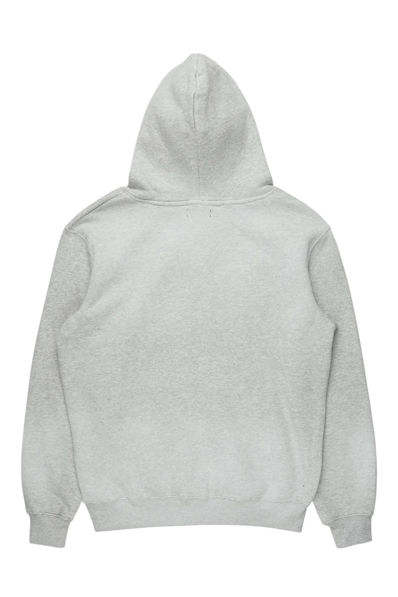Baki Heather Grey Distressed Hoodie Male Product Image