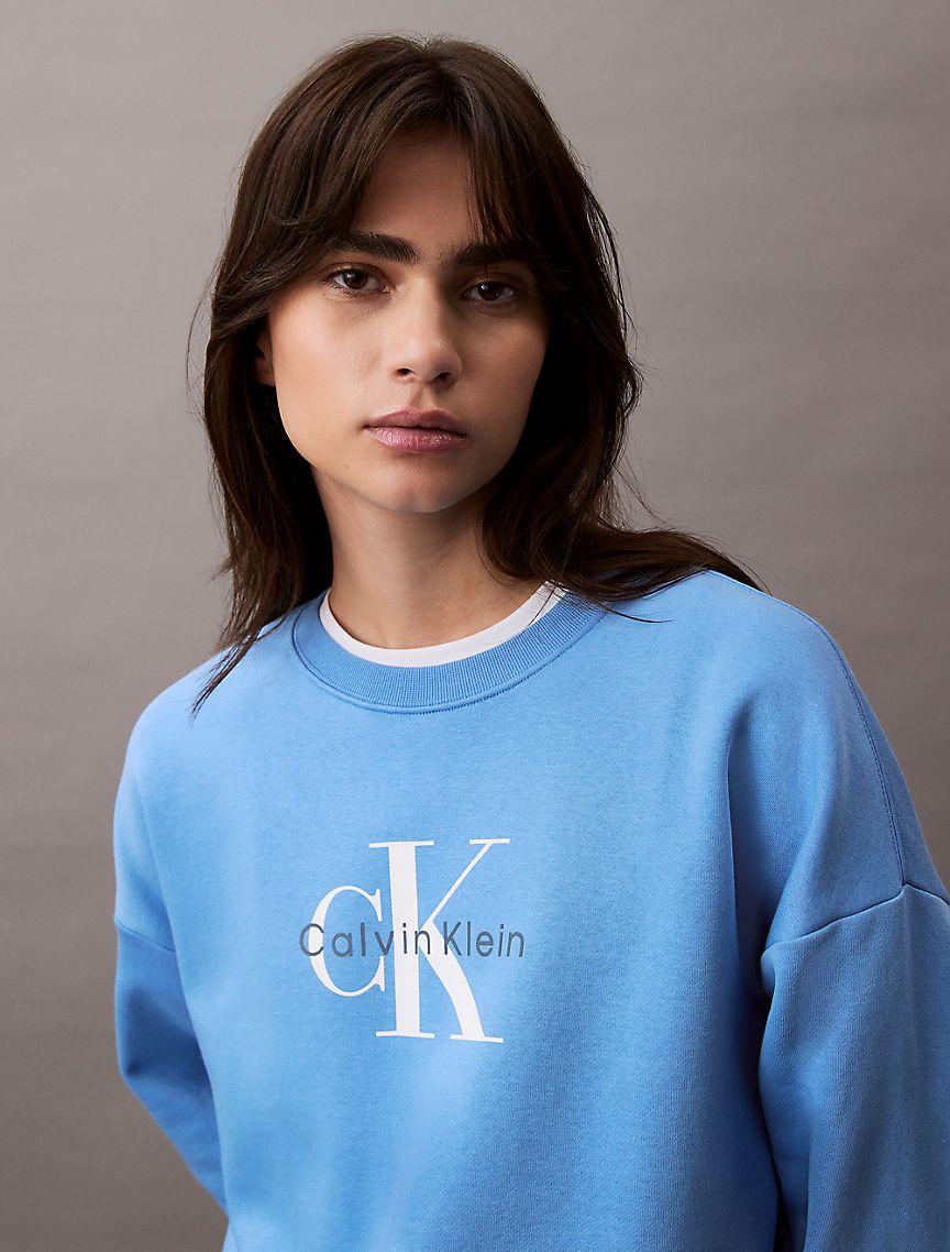 Fleece Monogram Logo Relaxed Sweatshirt Product Image