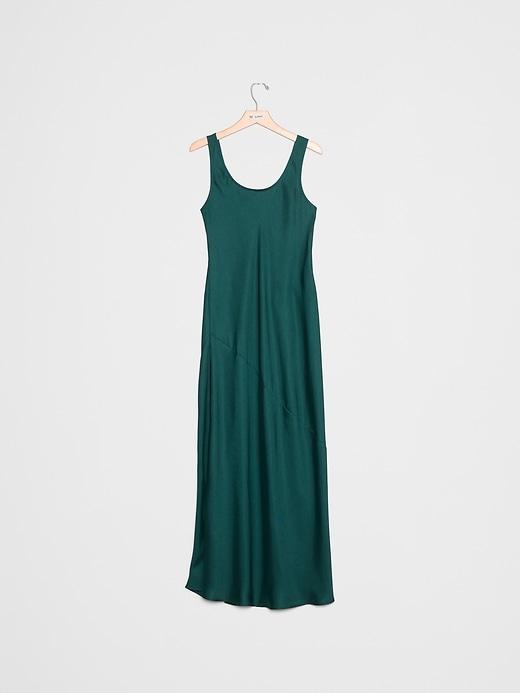 Silky Twill Slit Maxi Dress Product Image