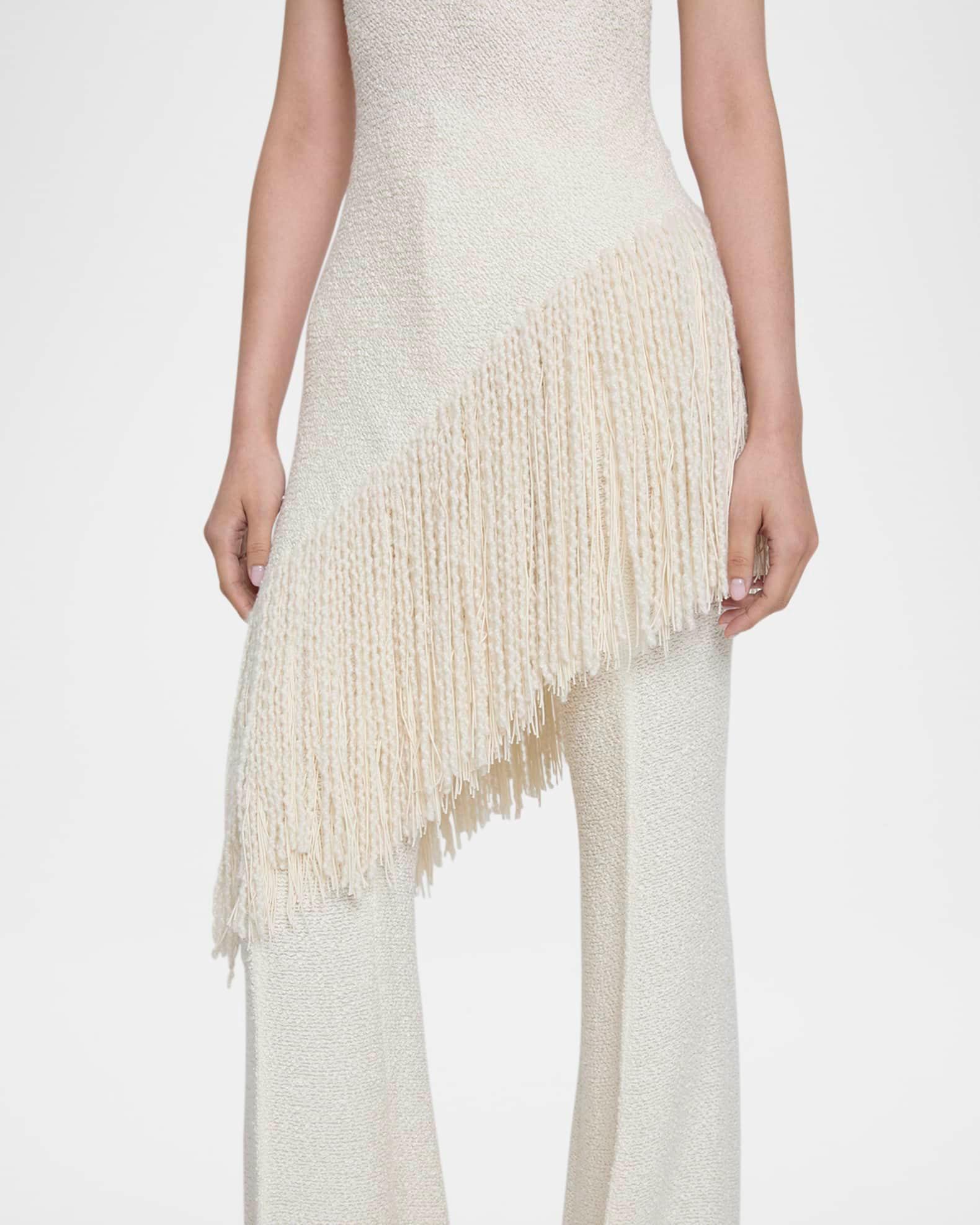 Ursin Fringed Silk Bouclé Top Product Image